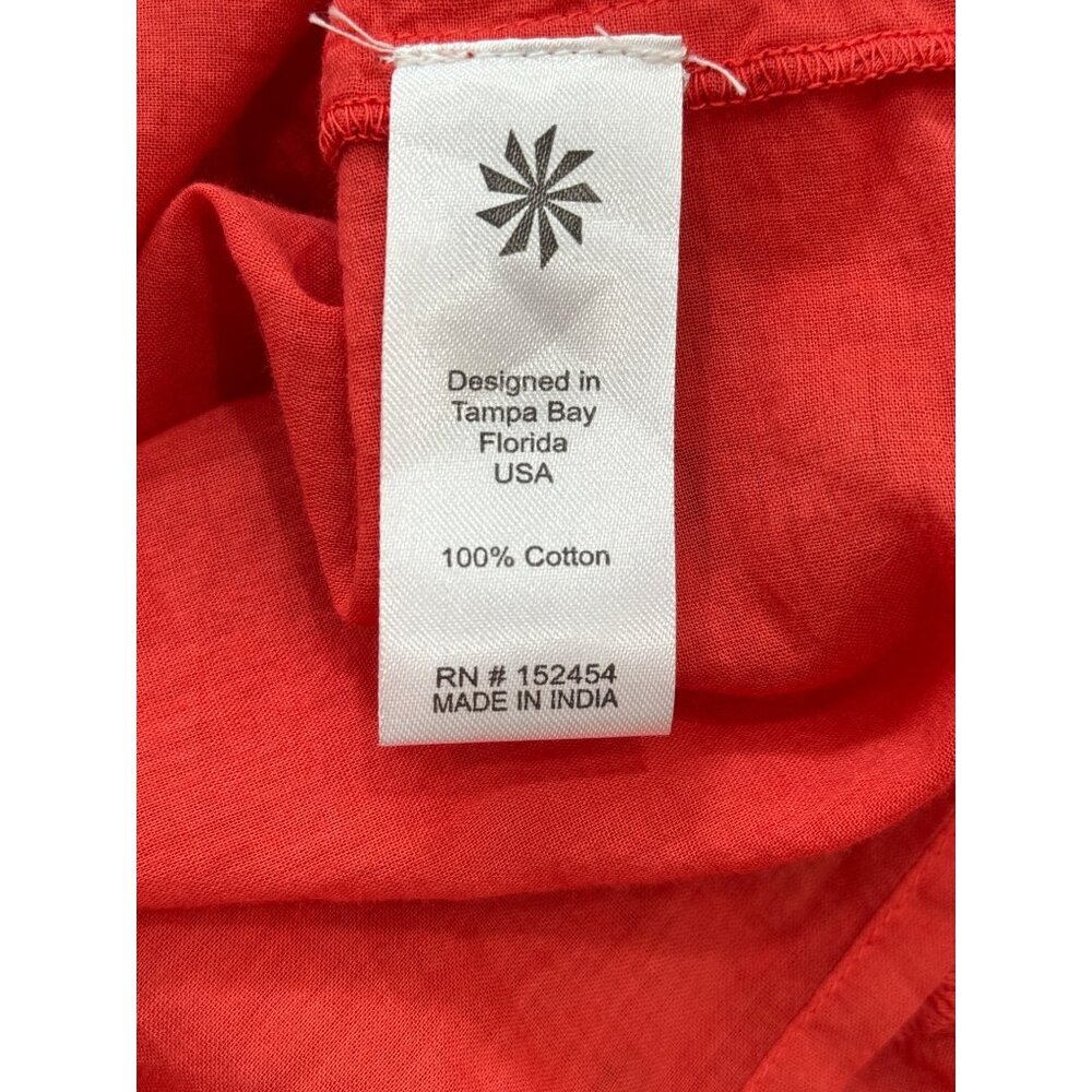 Karyn Seo Womens Sleeveless Dress Red Eyelet Button-Up Cotton Size S - Picture 7 of 8